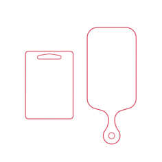 Objects Cutting Boards Stencil Svg Vector, Free Vectors File